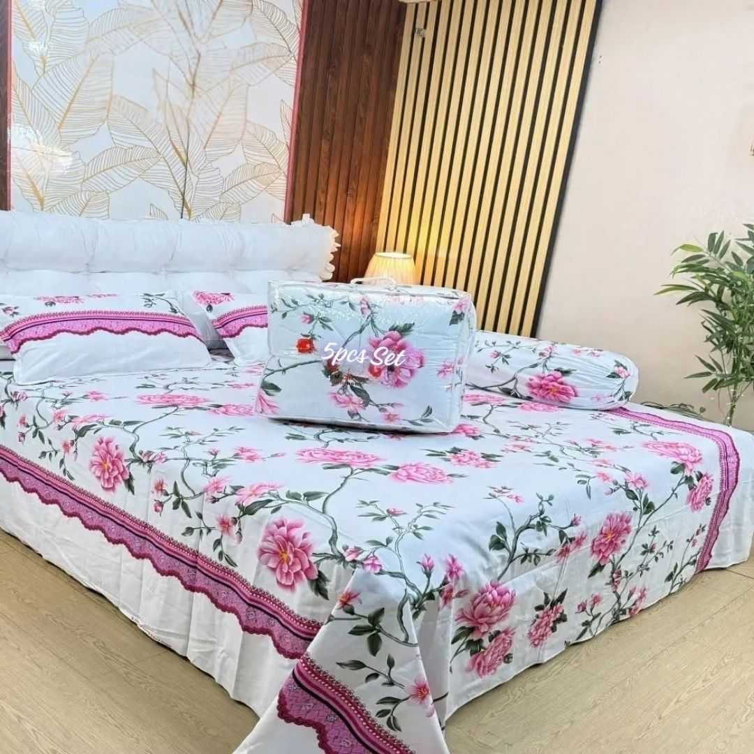 Premium,Quality,Twill,Cotton,Comforter,5,Pcs,Set 505287 - Home & Garden > Linens & Bedding > Bedding > Quilts & Comforters
